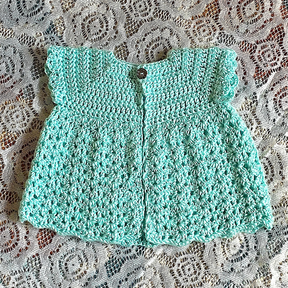 Crochet baby summer sweater